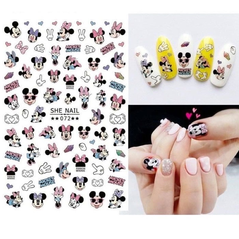 Jual Sticker Kuku Mickey Mouse Minnie Mouse Stiker Kuku Tikus Hiasan