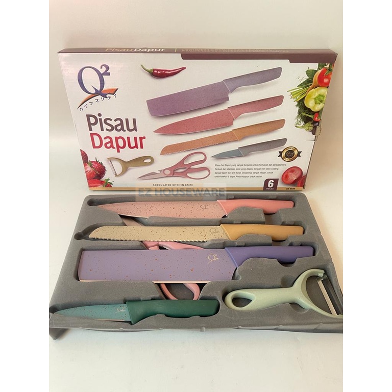 Jual Pisau Dapur Rainbow Jerami In Knife Set Kitchen Knife Shopee