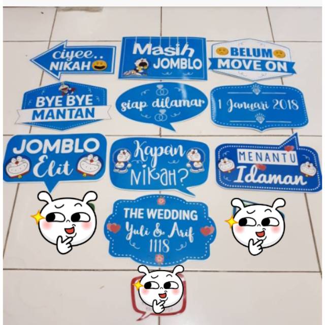 Jual Photobooth Property Biru Perlengkapan Foto Acara Reuni Wedding