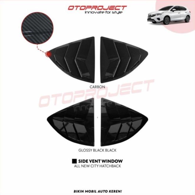 Jual Side Vent Air Flow Window Honda City Hatchback Carbon Black