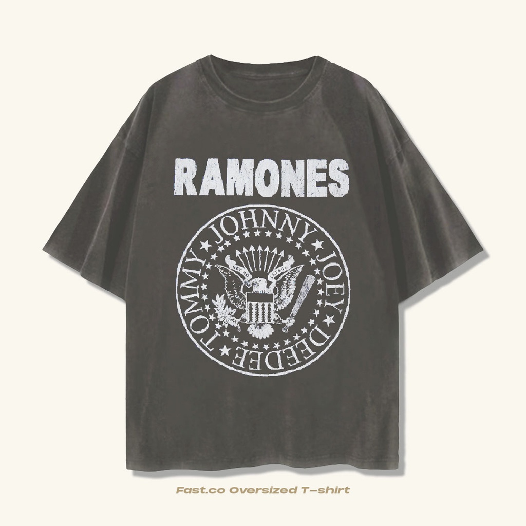 Jual Ramones Vintage Tshirt Oversized Kaos Band Ramones Logo Shopee