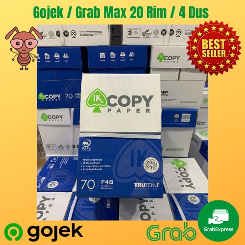 Jual Kertas Folio F Gr Ik Copy Paper Gojek Grab Per Dus