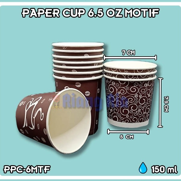 Jual PAPER CUP GELAS KOPI KERTAS 6 5 OZ ISI 50 PCS TANPA TUTUP Shopee