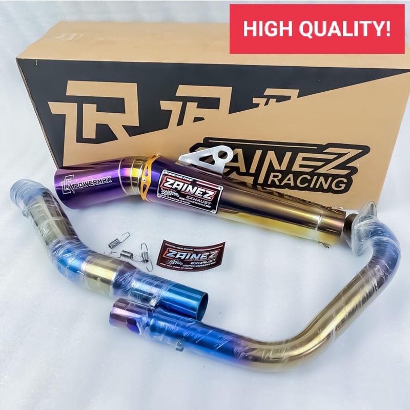 Jual Zainez Conical Open Exhaust Pipe TMX 125 155 Bajaj CT100 125