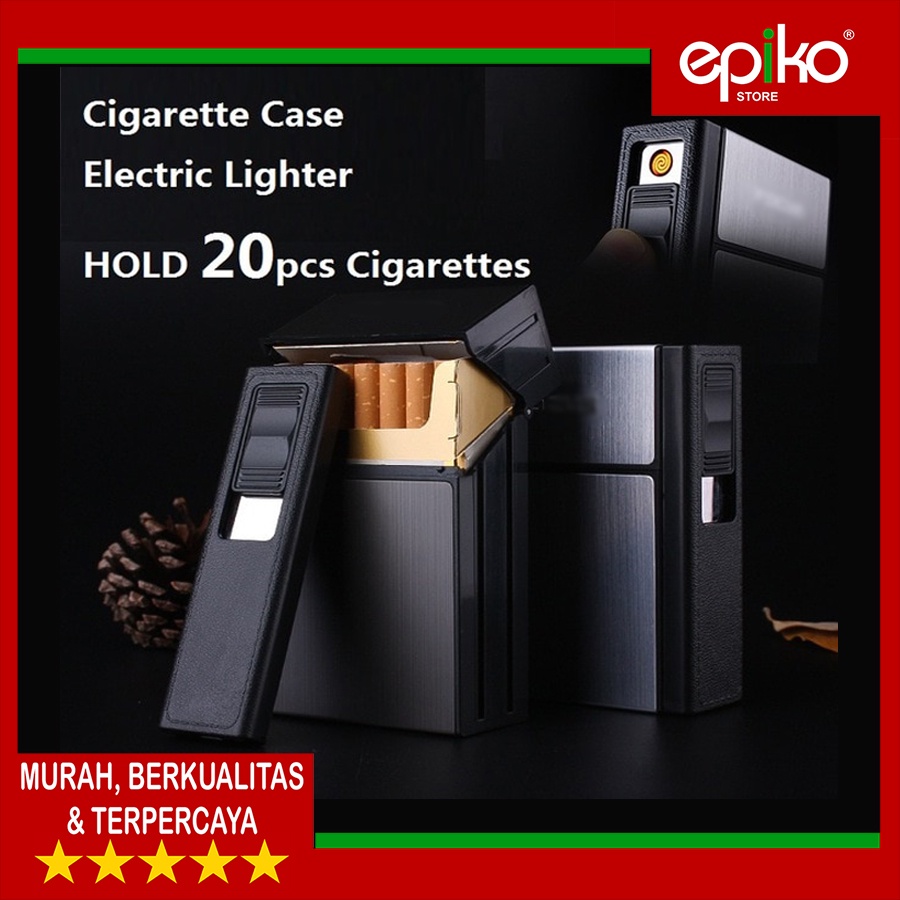 Jual Kotak Rokok 20 Slot Dengan Korek Elektrik Removable Shopee Indonesia