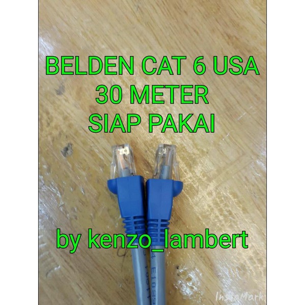 Jual Kabel Lan Belden Cat 6 Usa 30 Meter Siap Pake Kabel Lan Utp Cat6