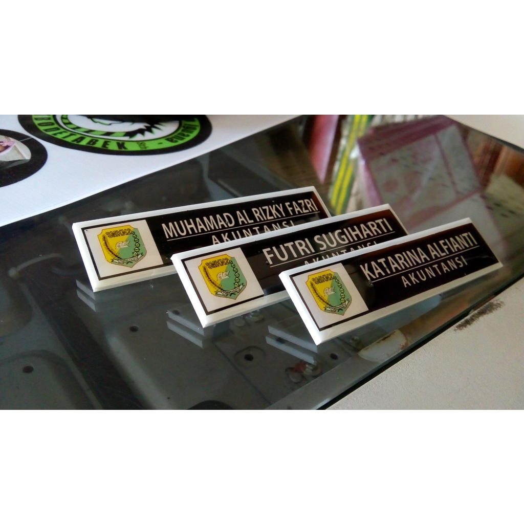 Jual Papan Nama Dada Name Tag Akrilik Resin Shopee Indonesia