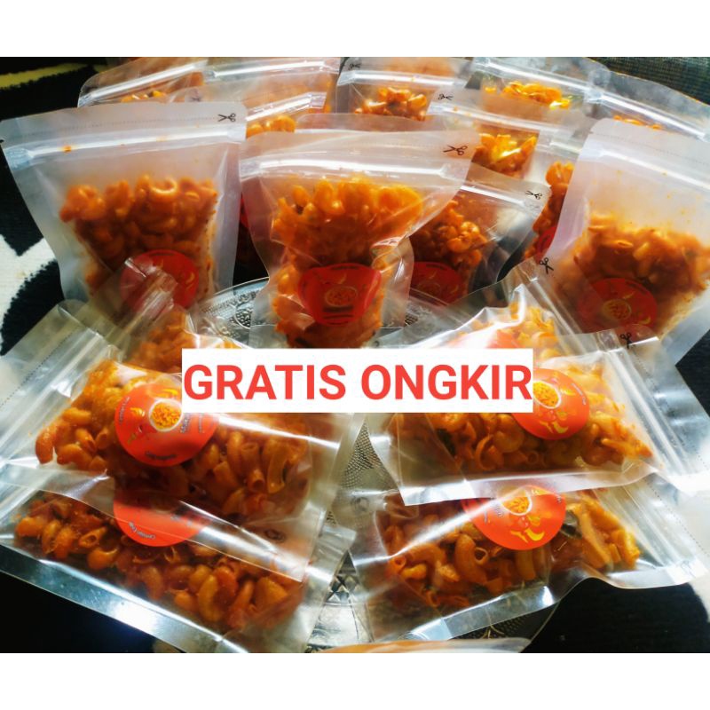 Jual Makaroni Bantet Pedas Cemilan Ukuran Gram Dengan Bumbu