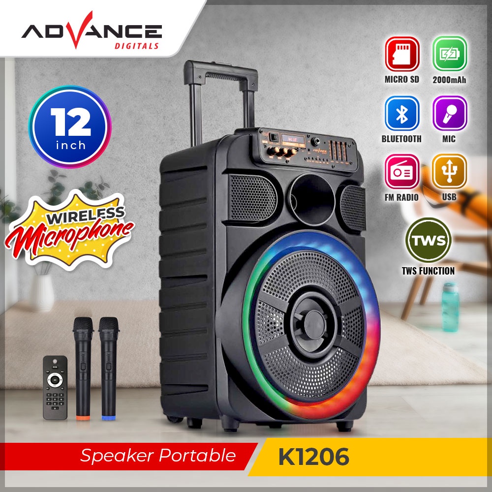 Jual Advance Bluetooth Speaker K With Led Light Speaker Garansi