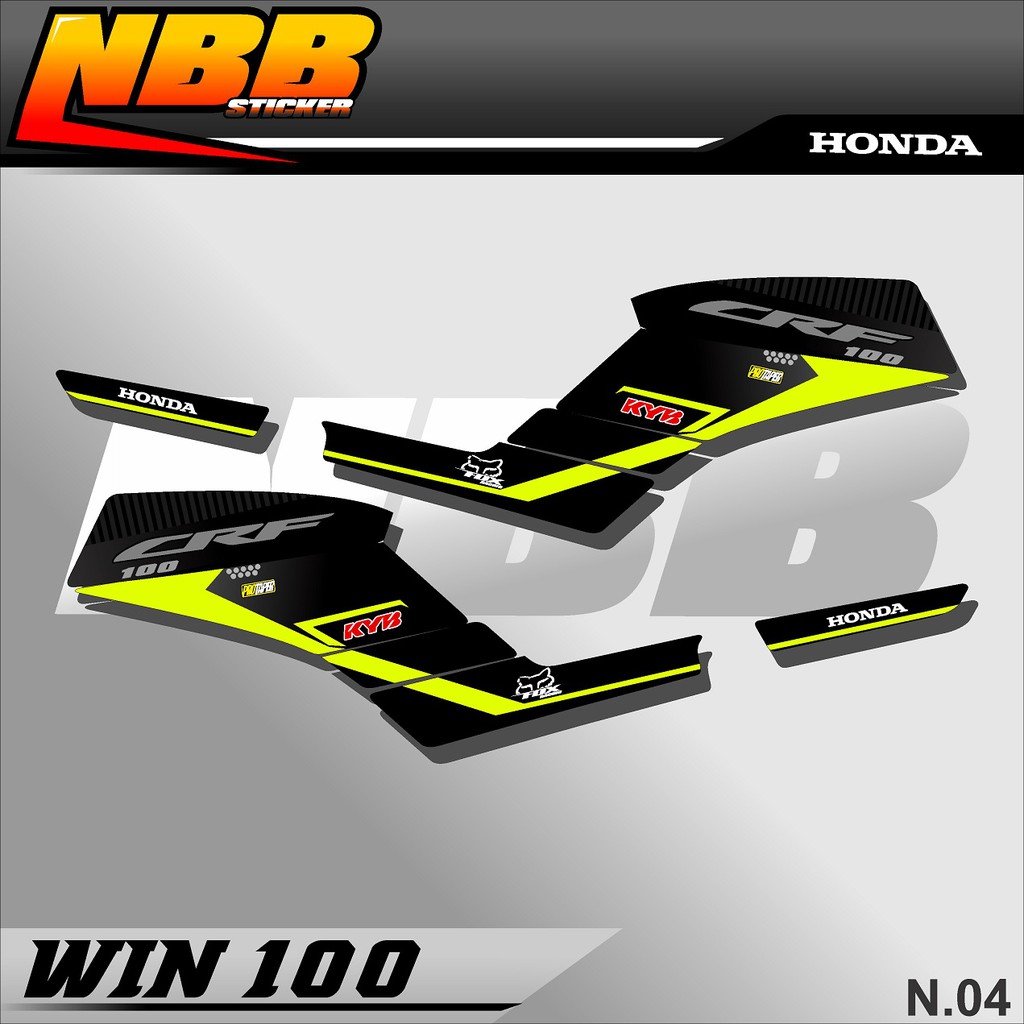 Jual Stiker Striping Honda WIN 100 Desain Trill CRF Stiker Lis