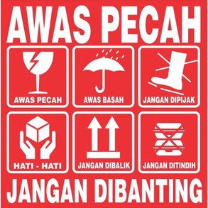 Jual Stiker Label Fragile Awas Pecah Belah Jangan Diinjak Jangan