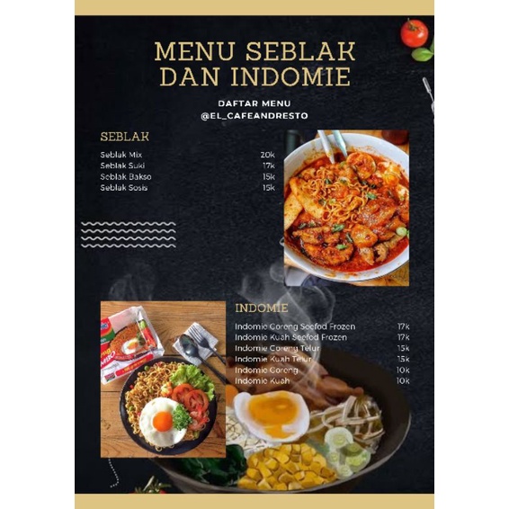 Jual Jasa Desain Menu Seblak Shopee Indonesia