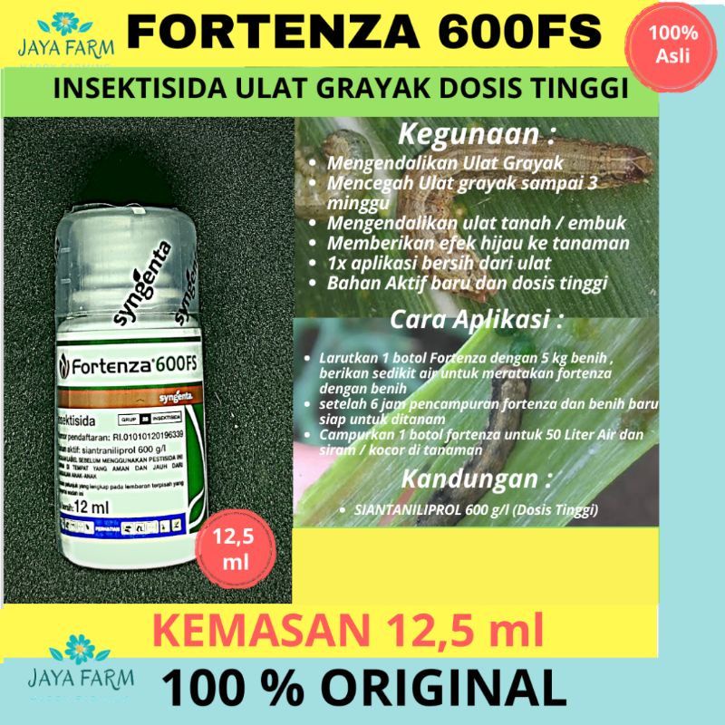 Jual INSEKTISIDA FORTENZA 600 FS RACUN HAMA ULAT GRAYAK DOSIS TINGGI