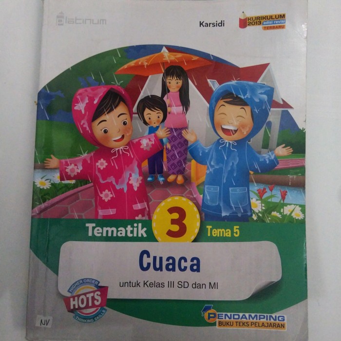 Jual Buku Tematik Tema Cuaca Untuk Kelas Sd Dan Mi Shopee Indonesia