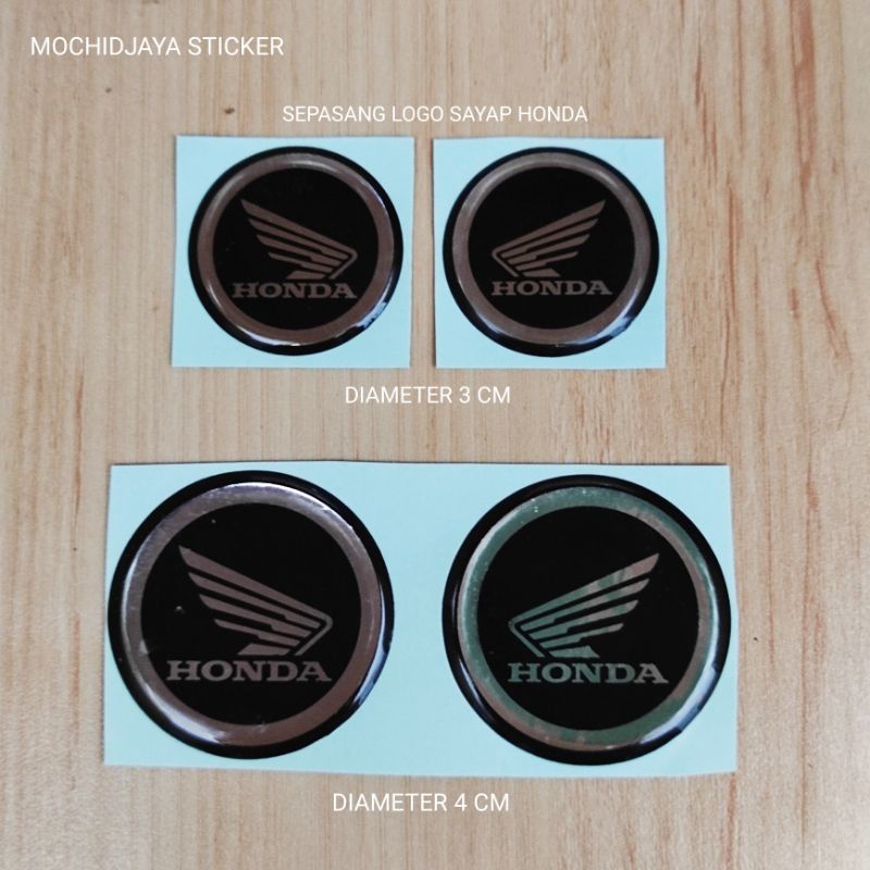 Jual Sepasang Emblem Timbul Logo Honda Sayap Bening Logo Motor Honda