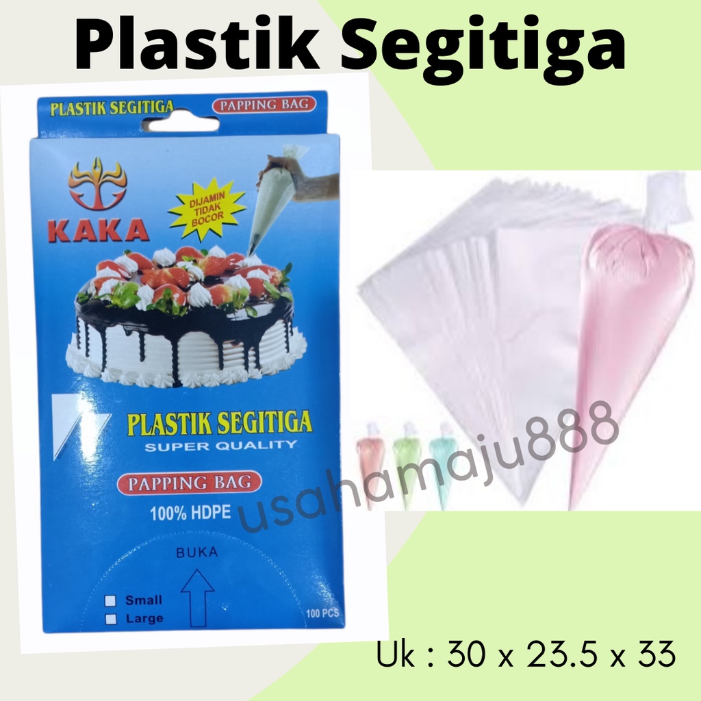 Jual Piping Papping Bag Isi Pcs Plastik Segitiga Uk Besar Kecil