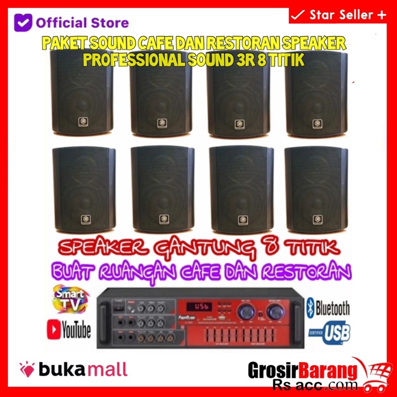 Jual Paket Sound Cafe Dan Restoran Speaker Professional Sound 3R 8