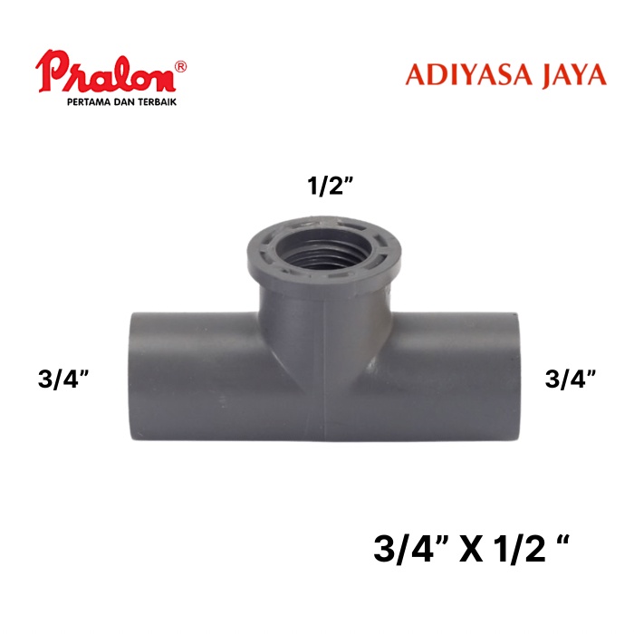 Jual Faucet Tee 3 4 X 1 2 Pralon TDD Tee Drat Dalam Shopee