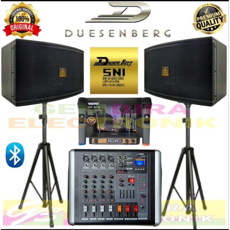 Jual Paket Speaker Karaoke Dusenberg Db Power Mixer Black Spider