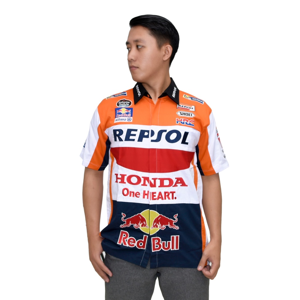 Jual Kemeja Motogp Honda Repsol Rider 2021 Shopee Indonesia