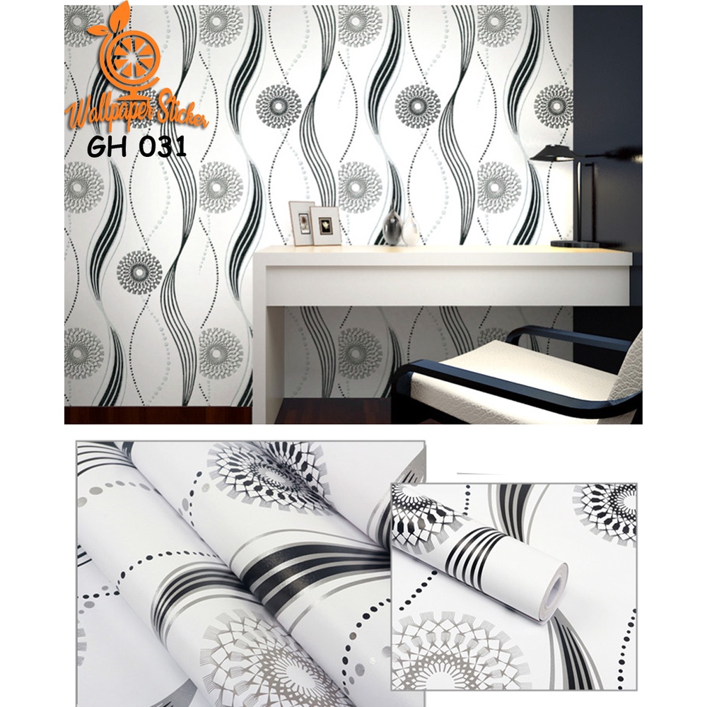 Jual Wallstiker Dinding Motif Salur Polkadot Stiker Dinding Wallpaper