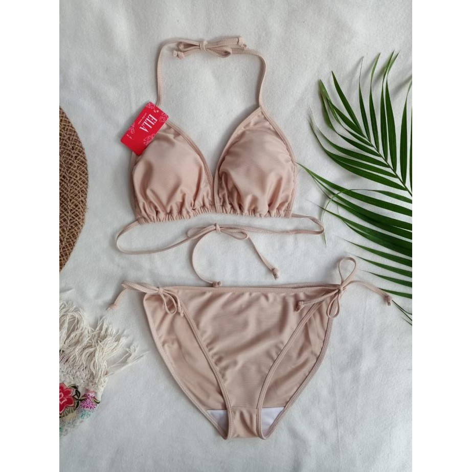 Jual Bk R Light Beige Bikini Pantai Segitiga Ikat With Foam
