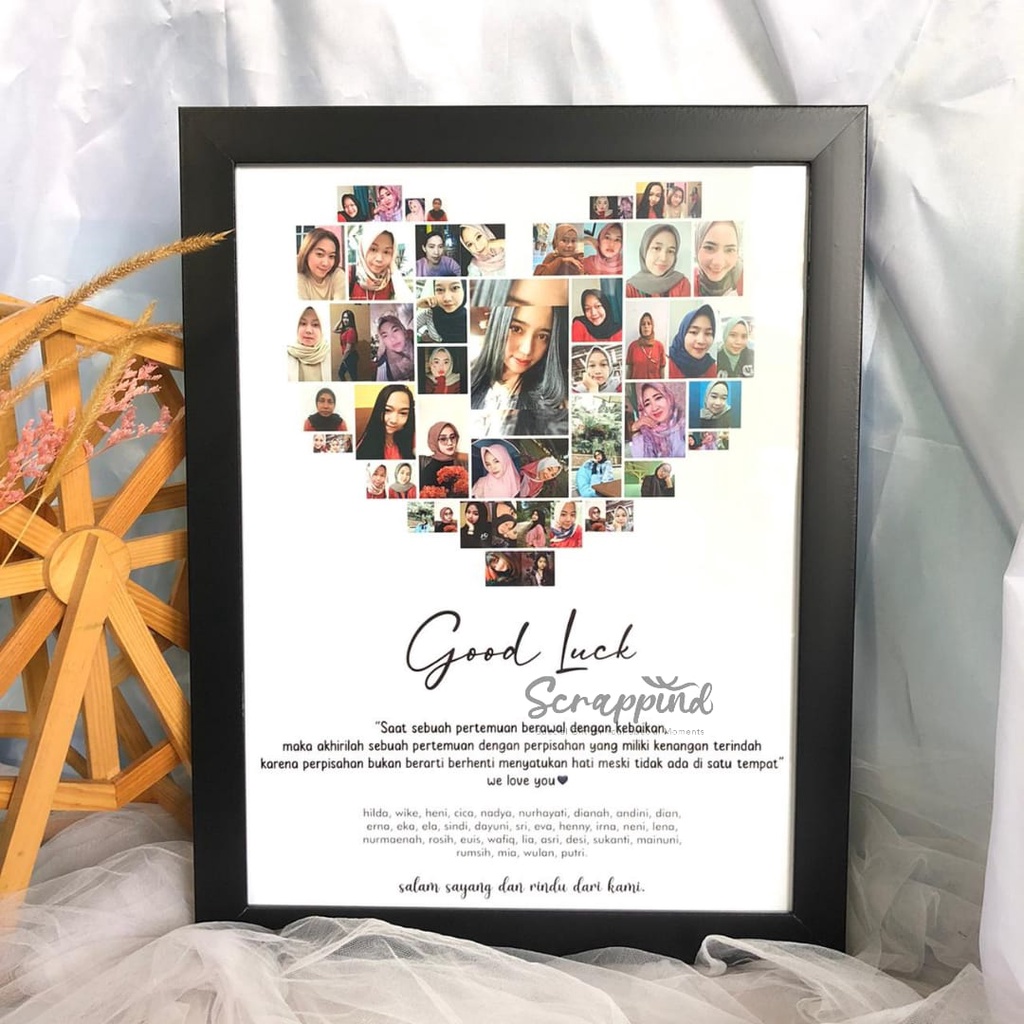 Jual Kado Perpisahan Gift Farewell Bingkai Foto Uk 30x40cm Foto Kolase