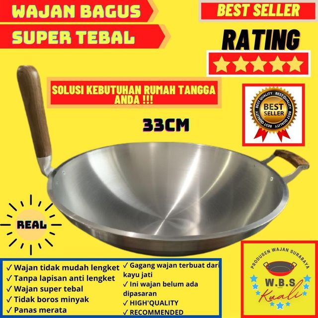 Jual WAJAN KUALI WOK PENGGORENGAN SUPER TEBAL HIGH QUALITY