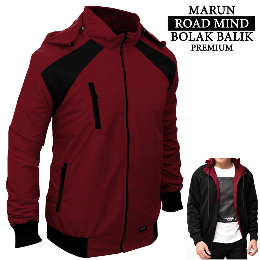 Jual JAKET BOLAK BALIK 2IN1 ROAD MIND PREMIUM LIMITED JAKET PARASUT