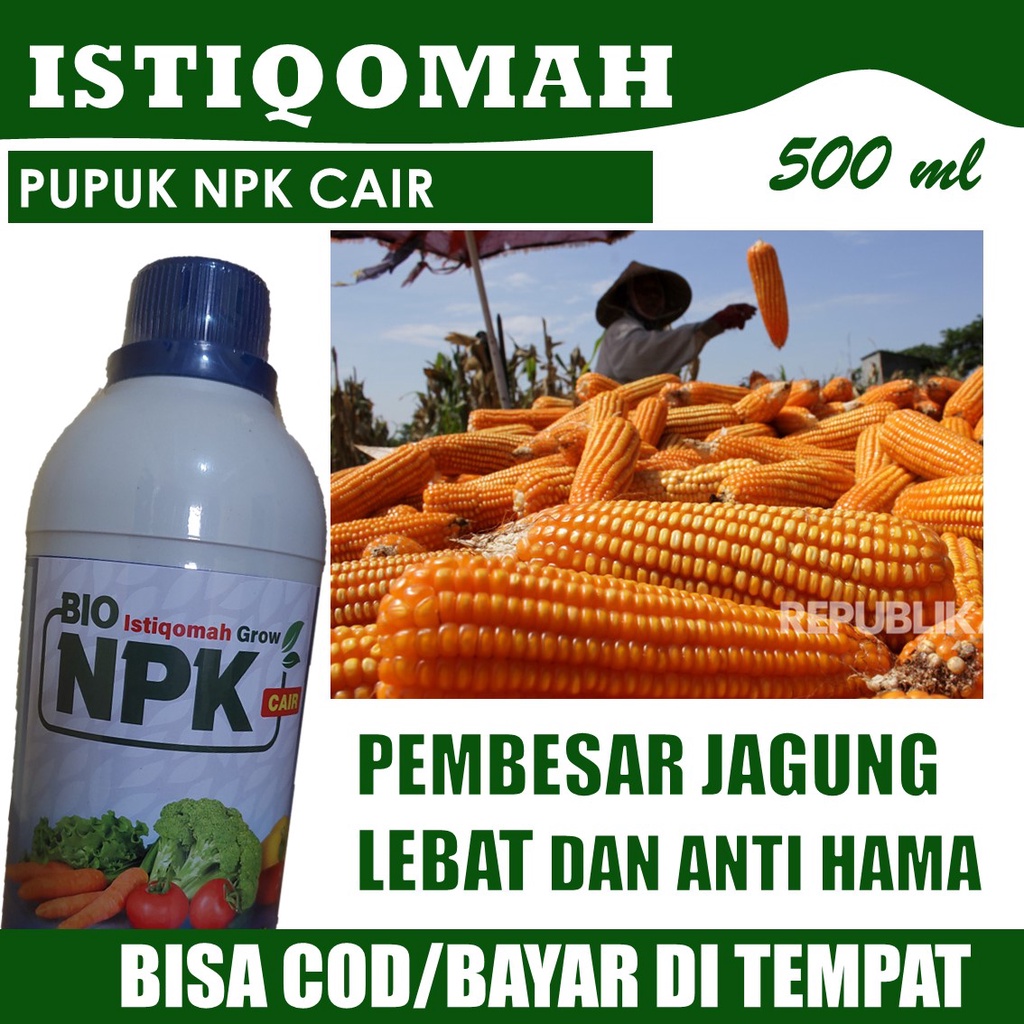 Jual Pupuk Organik Cair Penyubur Tanaman Jagung ISTIQOMAH GROW 500 ML