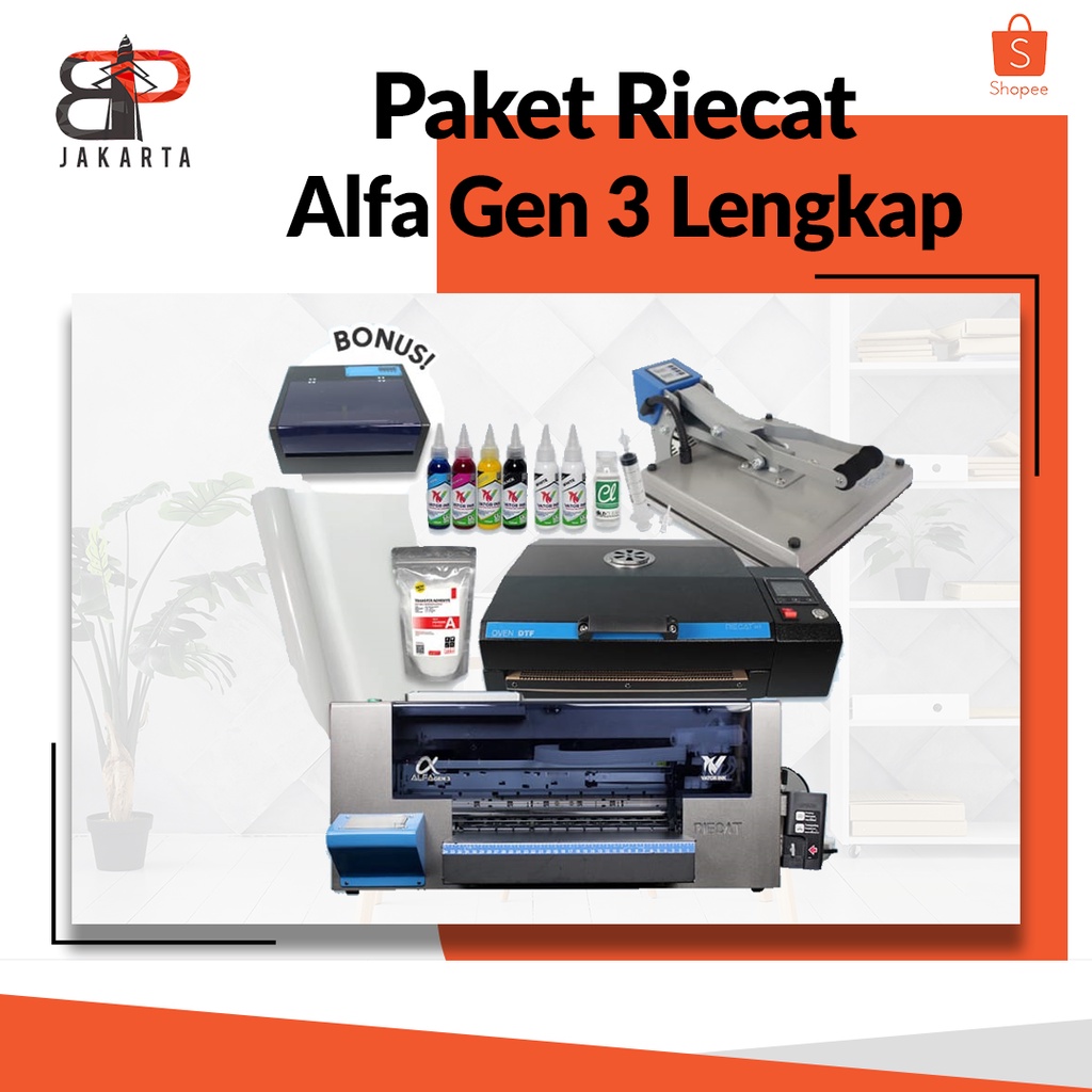 Jual Paket Printer Riecat Alfa Gen Lengkap Shopee Indonesia