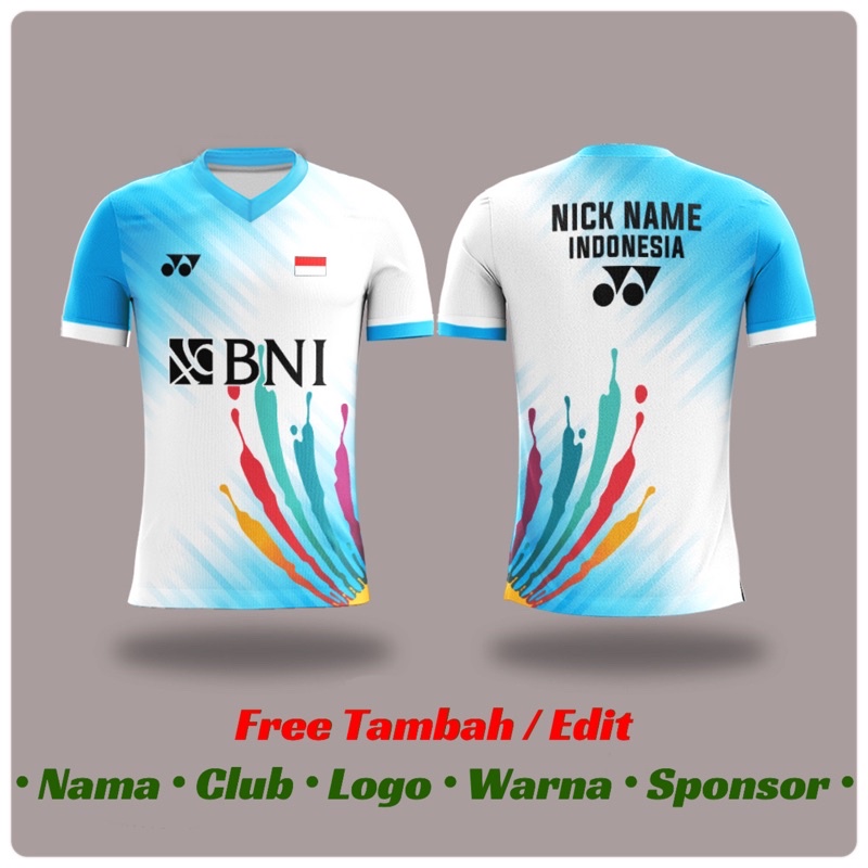 Jual Jersey Badminton Custom Baju Kaos Bulutangkis Dryfit Printing