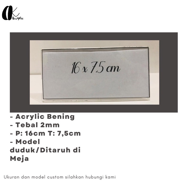 Jual Papan Nama Akrilik Papan Nama Meja Acrylic Name Desk Shopee