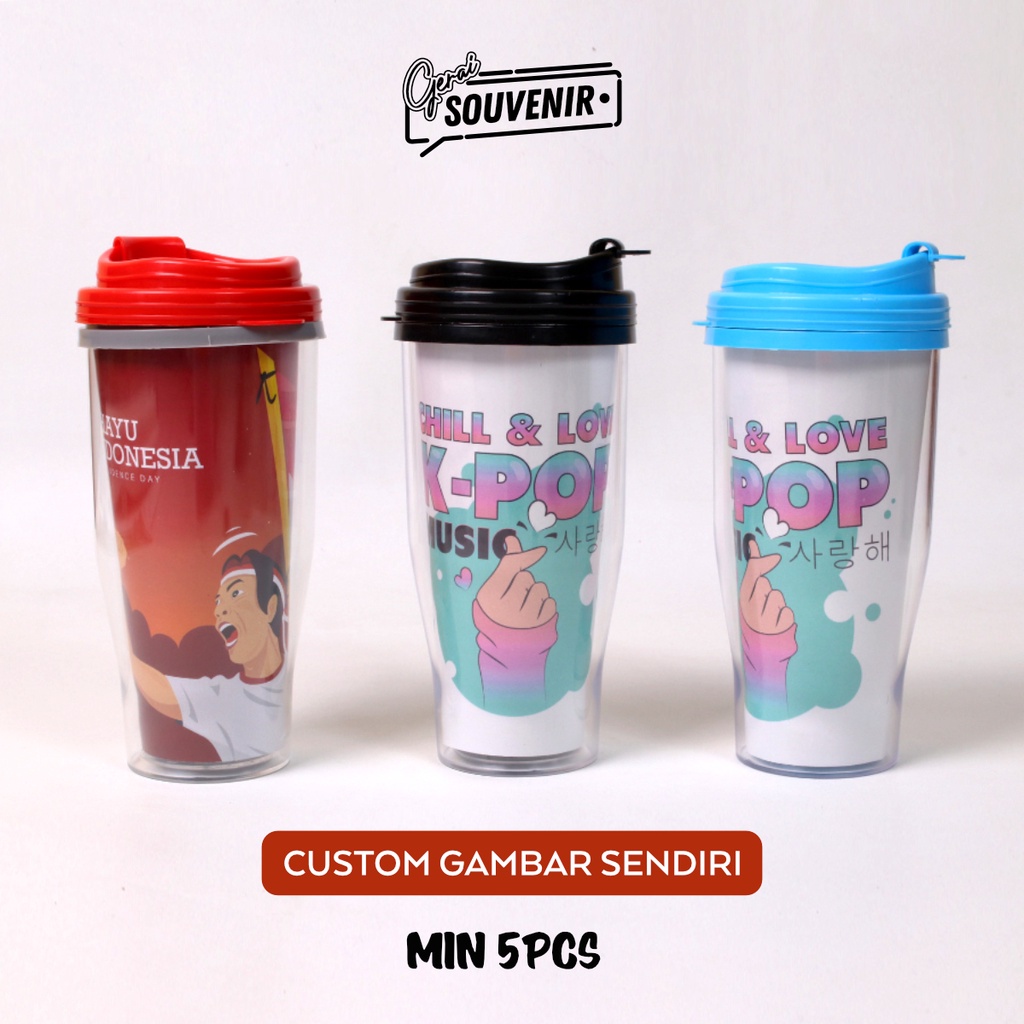 Jual Tumbler Insert Paper Gratis Desain Botol Minum Custom Tempat Minum