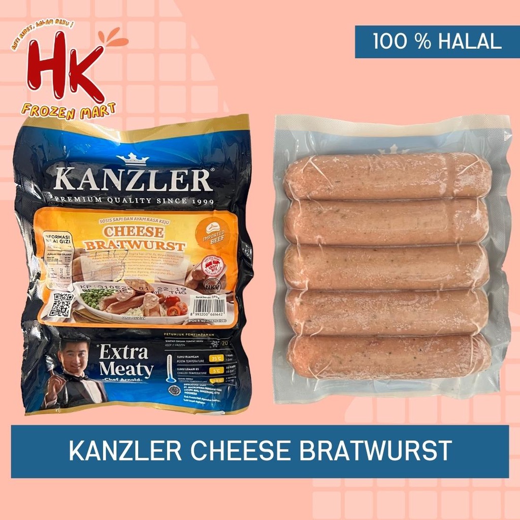 Jual Kanzler Cheese Bratwurst Beef Sausage Premium Sosis Sapi Jumbo