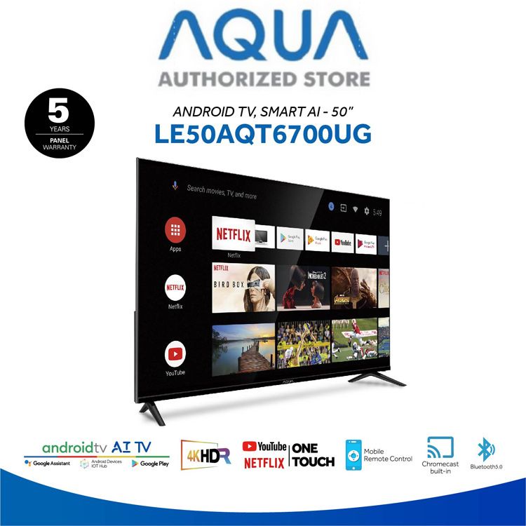 Jual AQUA JAPAN LE50AQT6700UG Android SMART TV 50 Inch 4K UHD