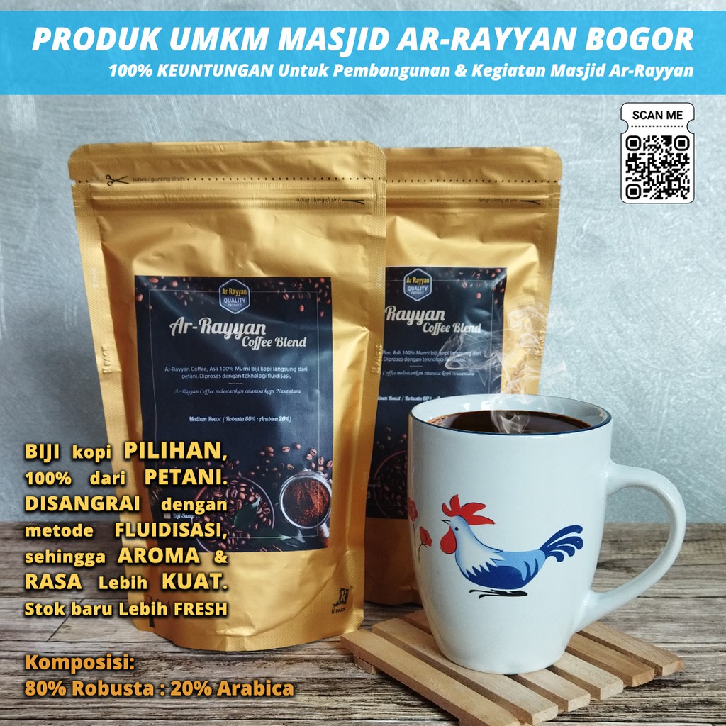 Jual Ar Rayyan Coffee Blend Kopi Temanggung Mix Robusta Arabica