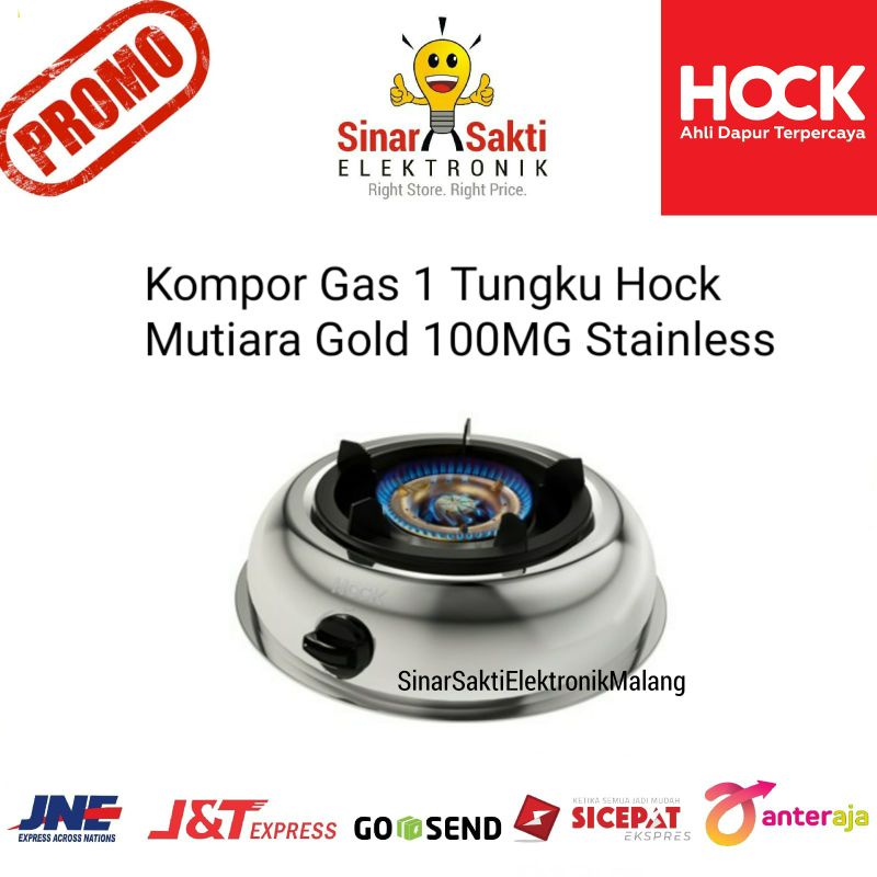 Jual Kompor Gas Tungku Hock Mutiara Gold Mg Stainless Garansi