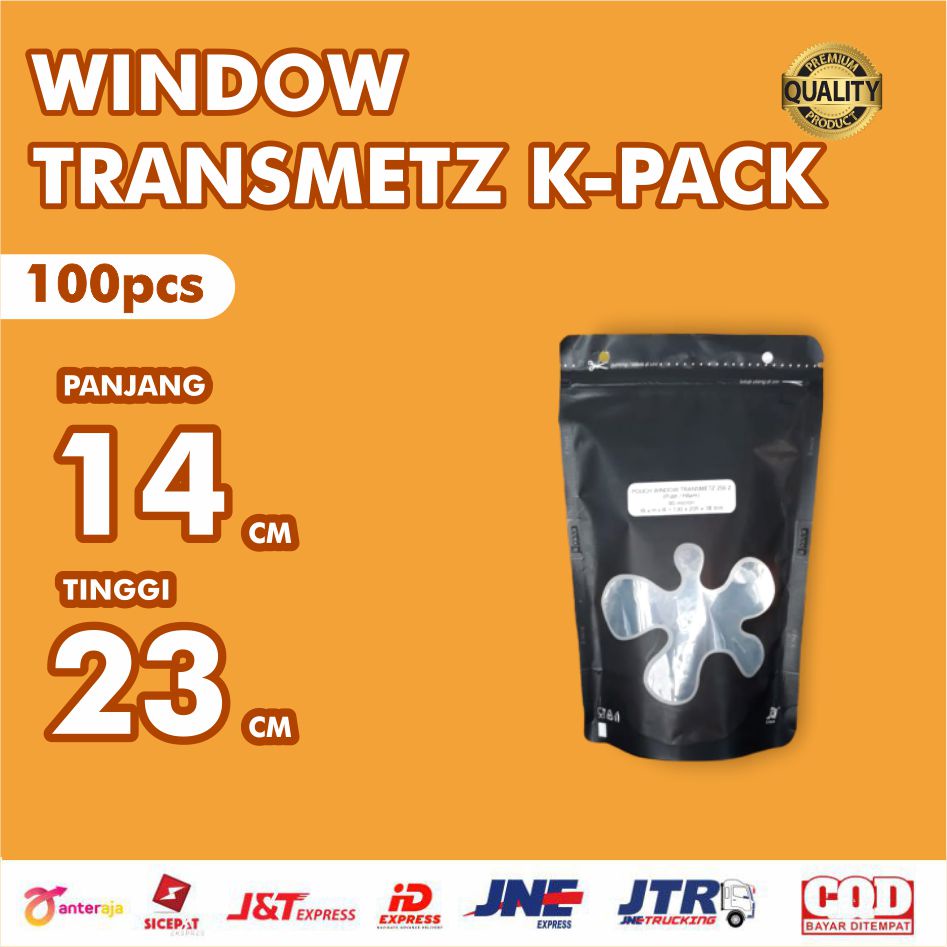 Jual Pcs Kemasan Ziplock Standing Pouch Window Kombinasi Hitam K