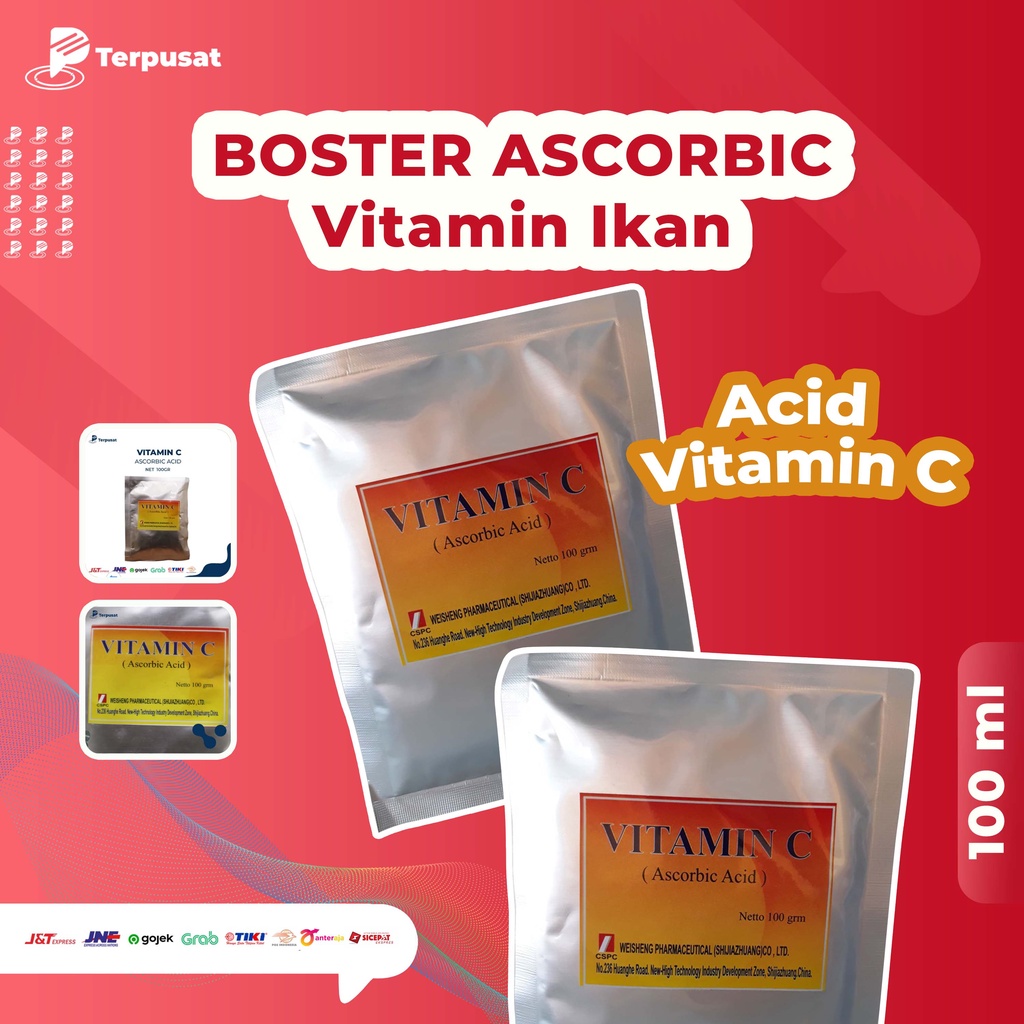 Jual Boster Vitamin C 100 Gram Obat Ikan Udang Perikanan Shopee Indonesia