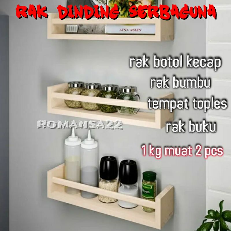 Jual Rak Gantung Dinding Tempat Dekorasi Wadah Toples Bumbu Dapur Rak