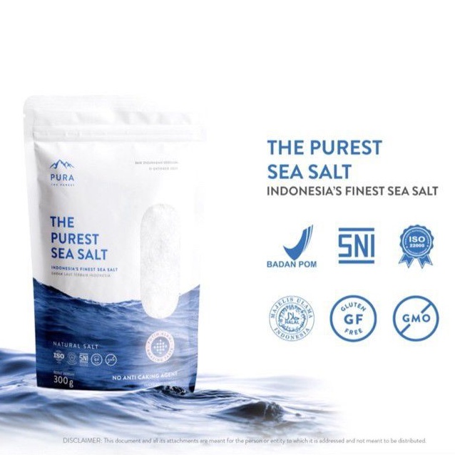 Jual Pura Purest Sea Salt Fine Garam Laut Premium Halus Sehat Gr