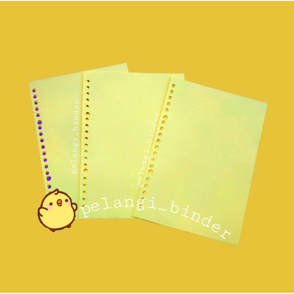 Jual Kertas Isi Binder Polos Warna Loose Leaf Polos Warna Ukuran A5