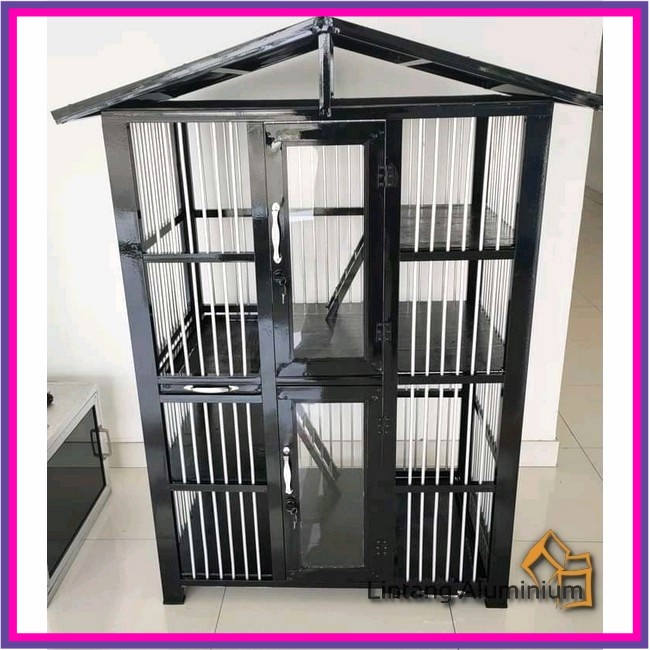 Jual Kandang Kucing Aluminium Minimalis Pintu Kaca Shopee Indonesia