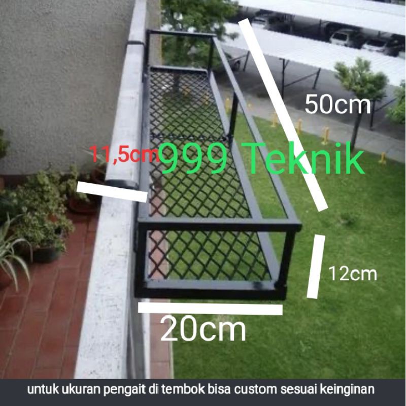 Jual Rak Pot Bunga Untuk Di Balkon Gantungan Pagar Besi Shopee Indonesia