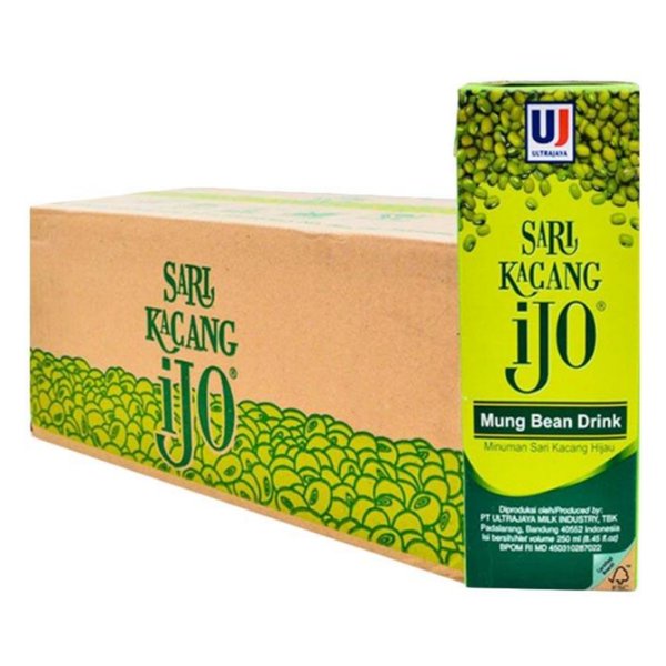 Jual Ultra Jaya Sari Kacang Ijo Minuman 250 ML HARGA 1 DUS ISI 24 Pcs