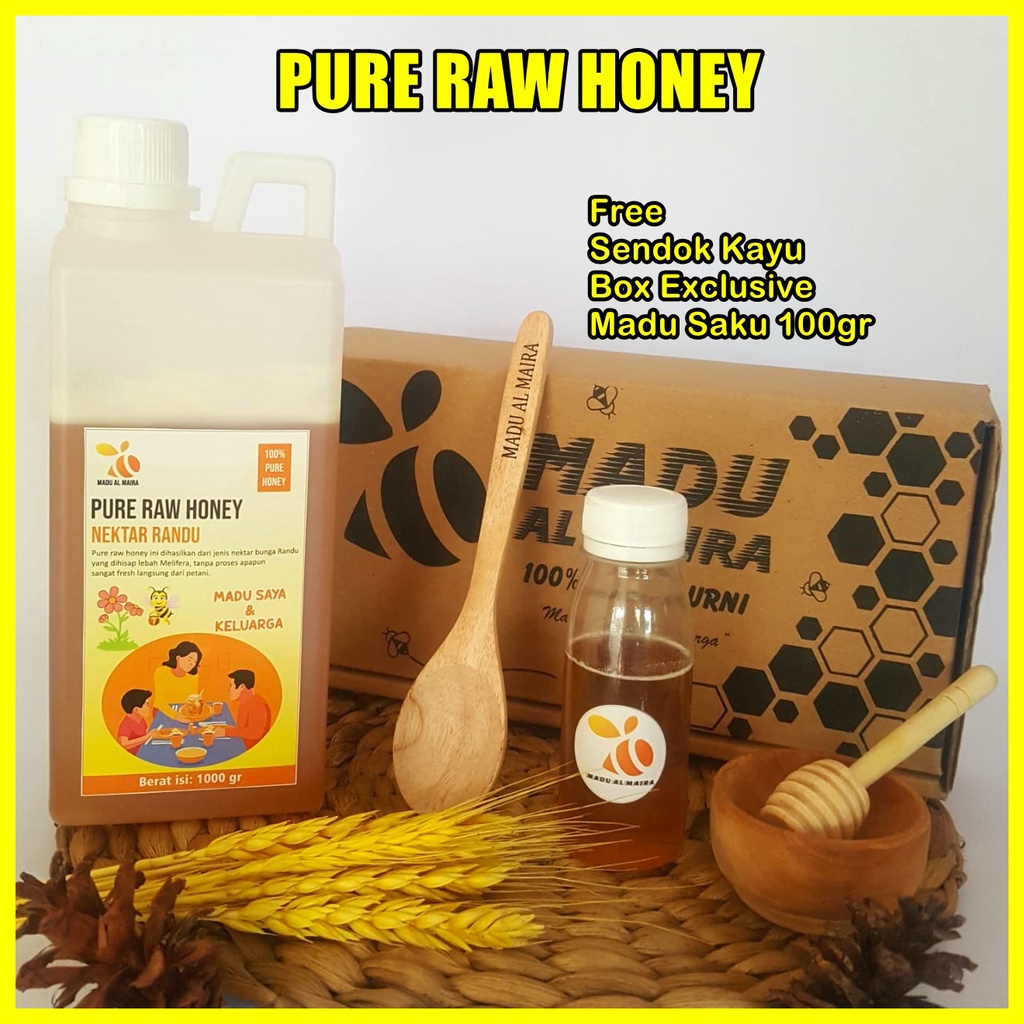 Jual Madu Murni Asli Nektar Bunga 1Kg Randu 100 Organik Raw Honey