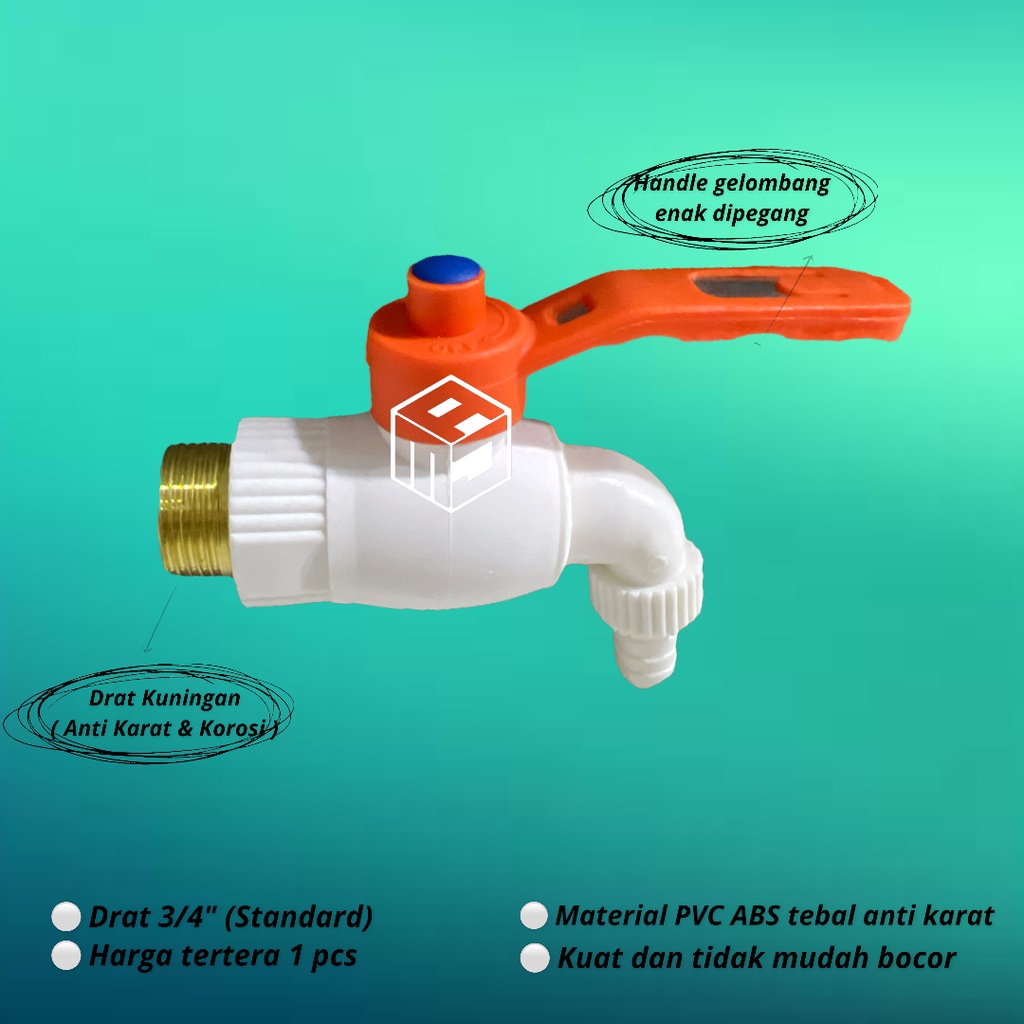 Jual Kran Air Plastik Jumbo Taman Drat Kuningan Keran Tembok Engkol