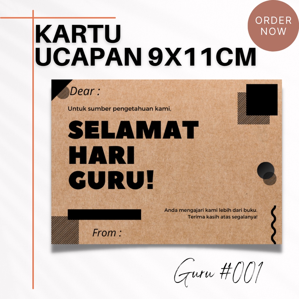 Jual X Cm Kartu Ucapan Hari Guru Happy Teacher Day Card Kertas