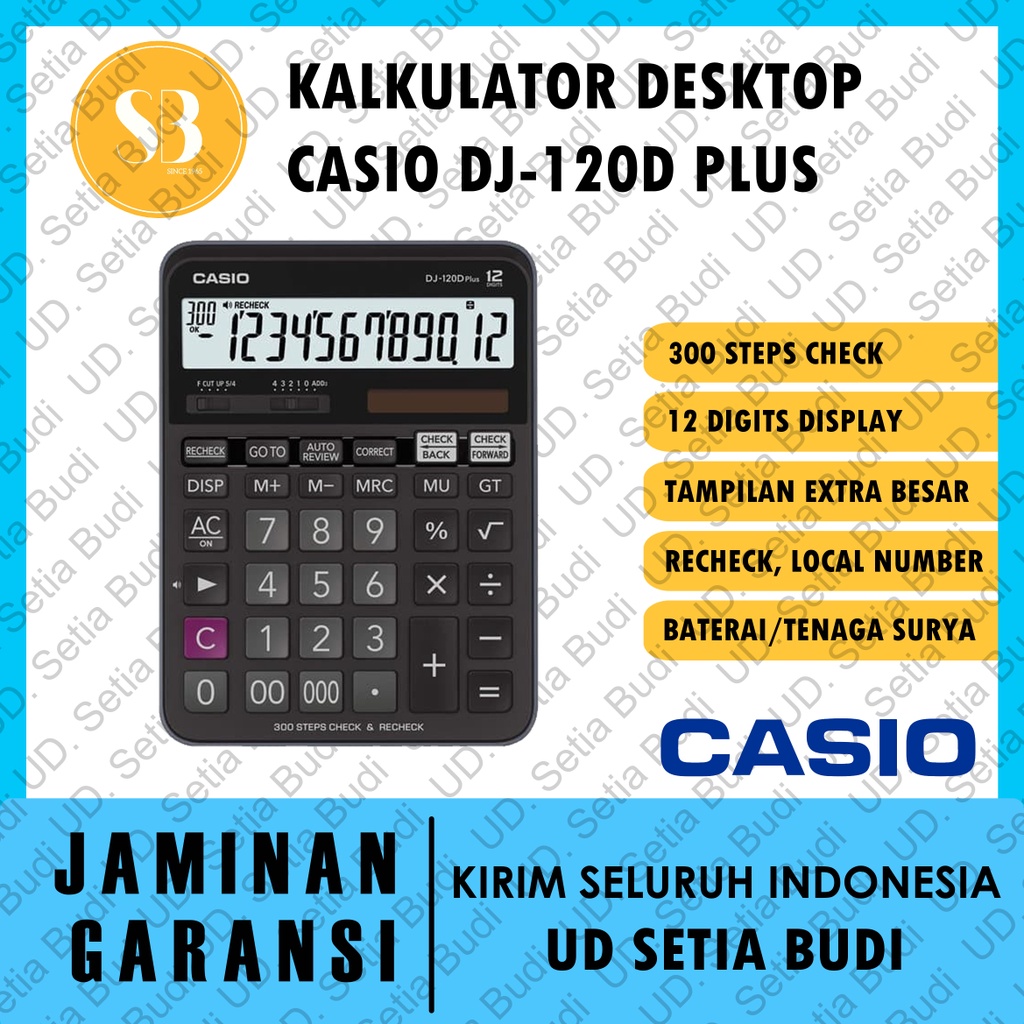 Jual Kalkulator Desktop Casio DJ 120D Plus Baru Dan Asli Shopee Indonesia